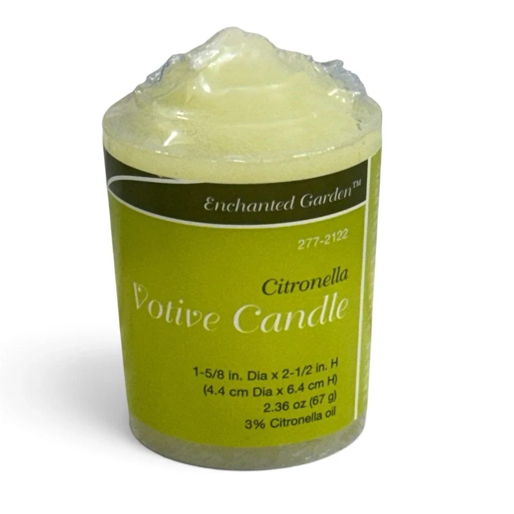 Enchanted Garden Votive Citronella Candles 24 Pack Summer Scented Candles - NEW
